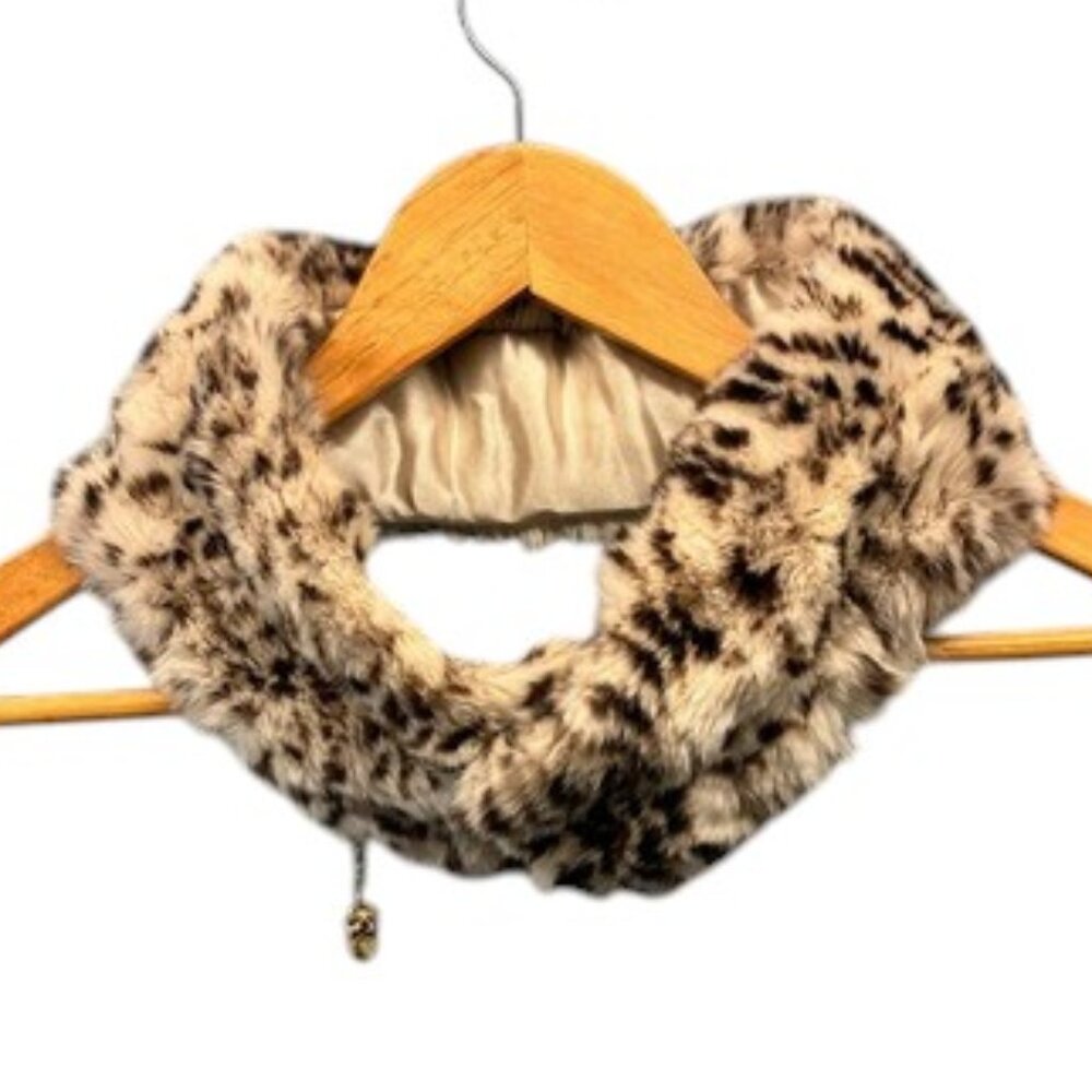 Furla x Moonbat Faux Fur Leopard Scarf Women’s‎ Neck Warmer Japan Soft Cozy Chic